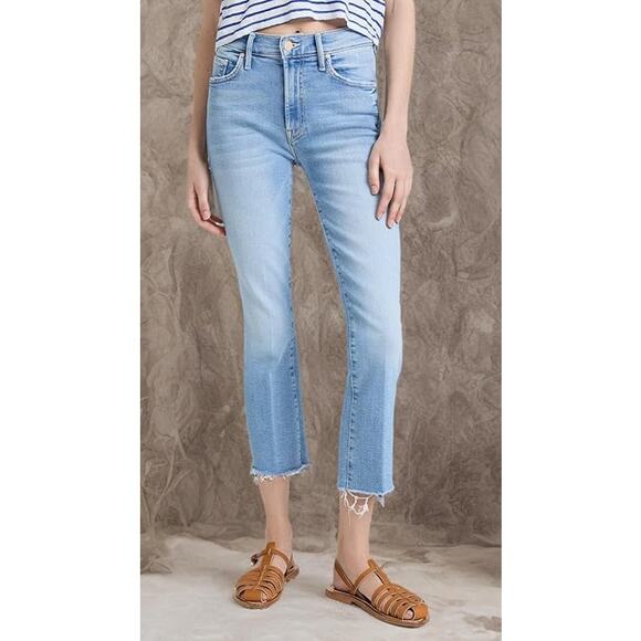 MOTHER Women's The Insider Crop Jeans, Limited Edition, Blue, 26 - Picture 7 of 10